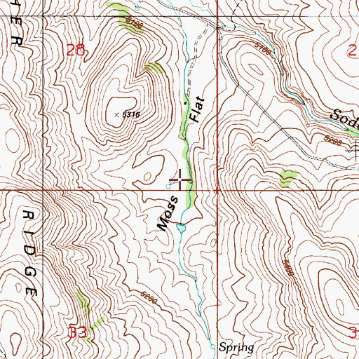 Topographic Map of Moss Flat, ID