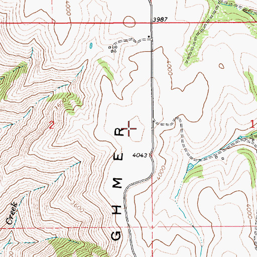 Topographic Map of Moughmer Ridge, ID