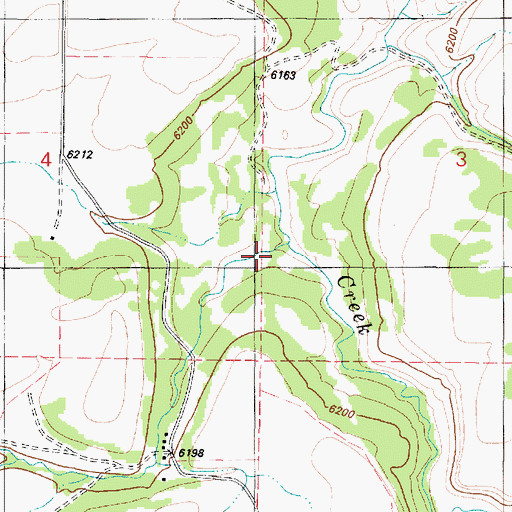 Topographic Map of Mud Creek, ID