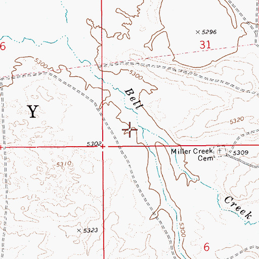 Topographic Map of Mud Creek, ID