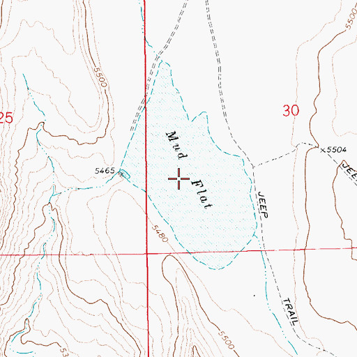 Topographic Map of Mud Flat, ID