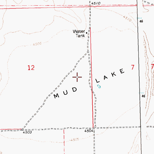 Topographic Map of Mud Lake, ID