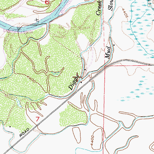 Topographic Map of Mud Slough, ID