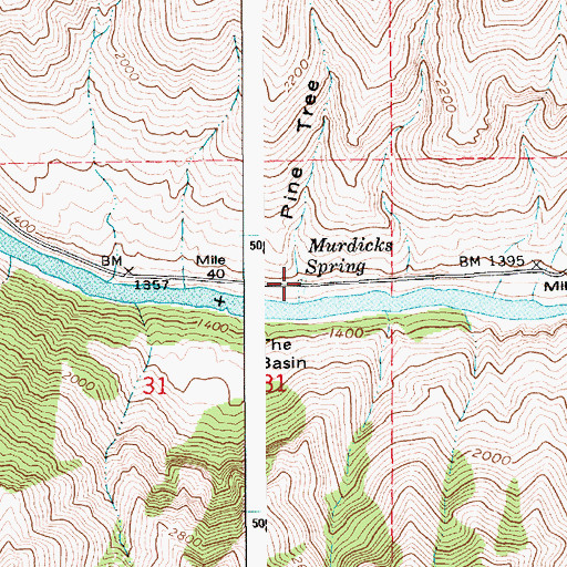 Topographic Map of Murdicks Spring, ID