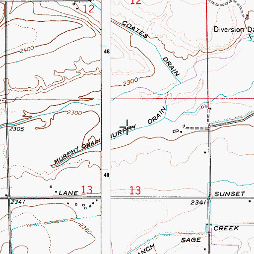 Topographic Map of Murphy Drain, ID