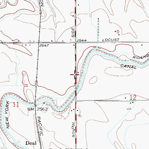 Topographic Map of Nampa State School, ID