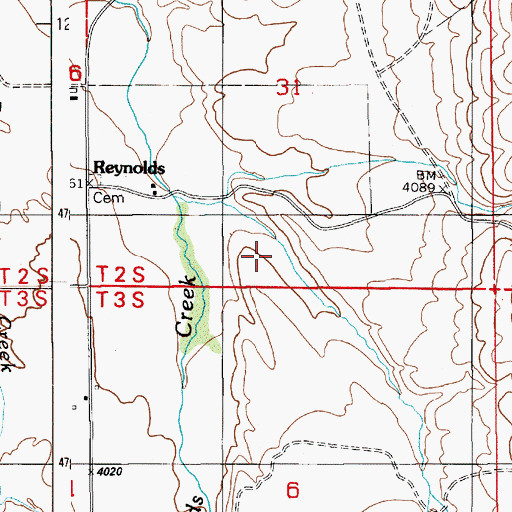 Topographic Map of Nancy Gulch, ID
