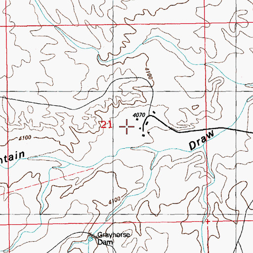 Topographic Map of Day Ranch, AZ