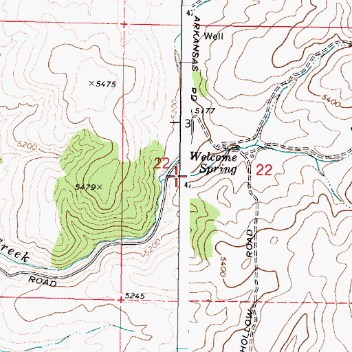 Topographic Map of Nats Canyon, ID