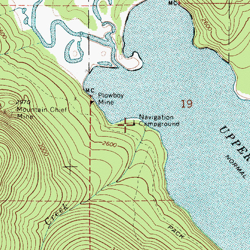 Topographic Map of Navigation Campground, ID