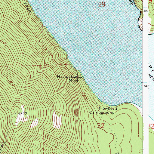Topographic Map of Navigation Mine, ID
