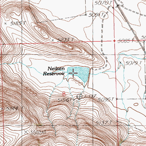 Topographic Map of Neilsen Reservoir, ID