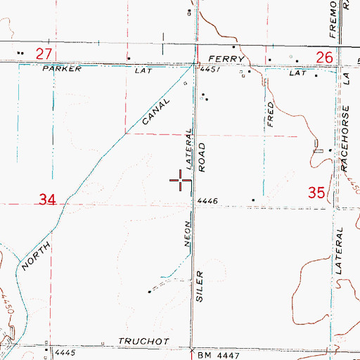 Topographic Map of Neon Lateral, ID