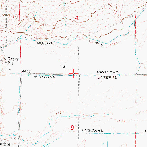 Topographic Map of Neptune Lateral, ID