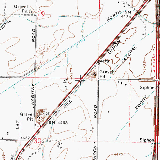 Topographic Map of Nile Lateral, ID