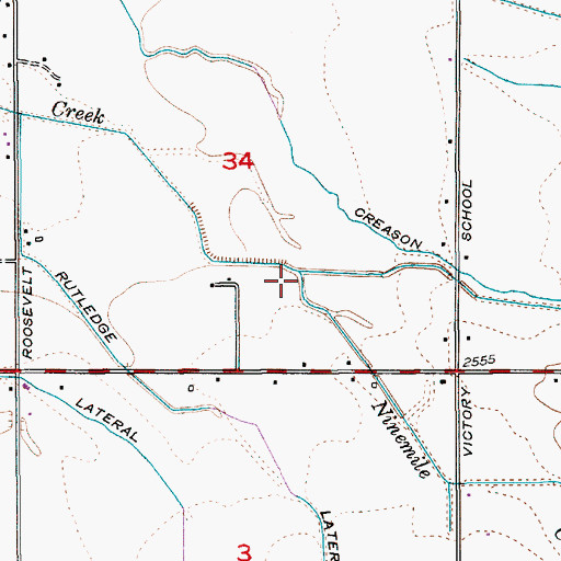 Topographic Map of Ninemile Creek, ID