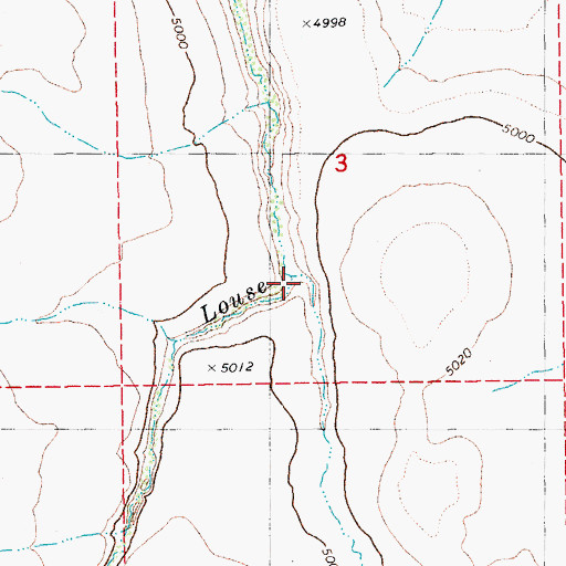 Topographic Map of Nit Creek, ID