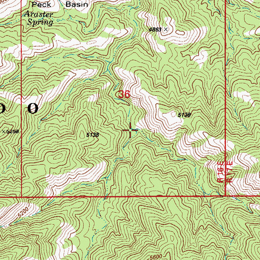 Topographic Map of Morus Spring, AZ