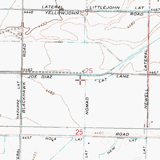 Topographic Map of Nomad Lateral, ID