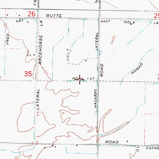 Topographic Map of Nora Lateral, ID