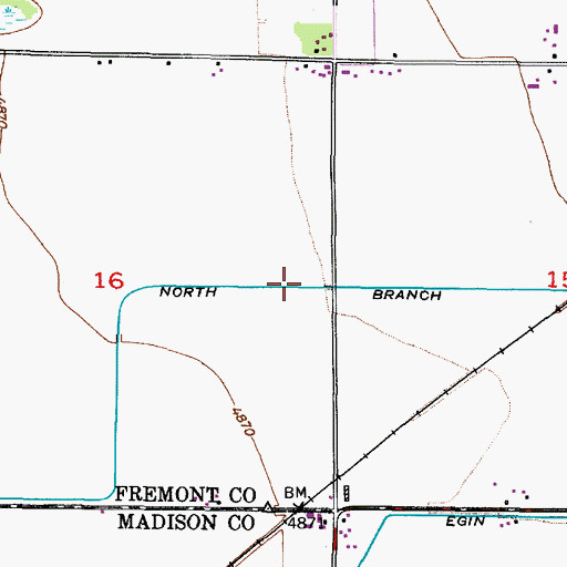 Topographic Map of North Branch Independent Canal, ID