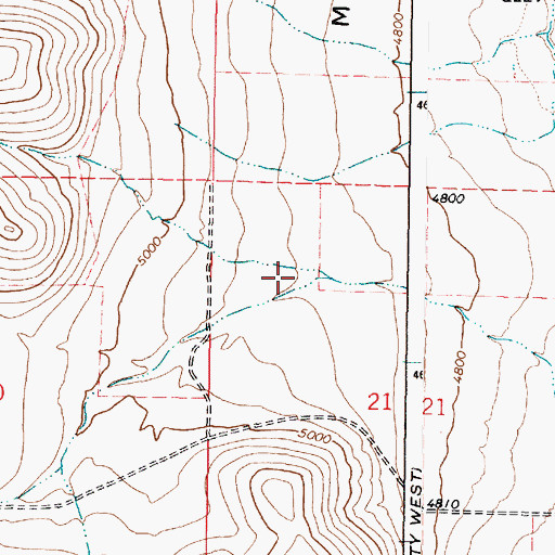 Topographic Map of North Canyon, ID