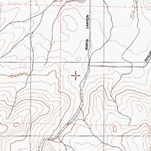 Topographic Map of North Canyon, ID