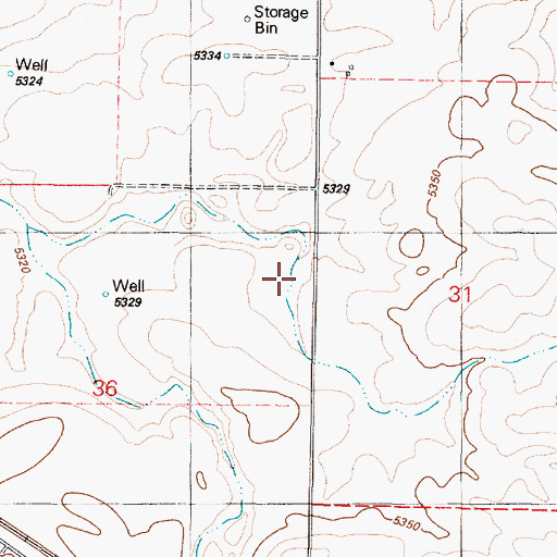 Topographic Map of North Canyon School, ID