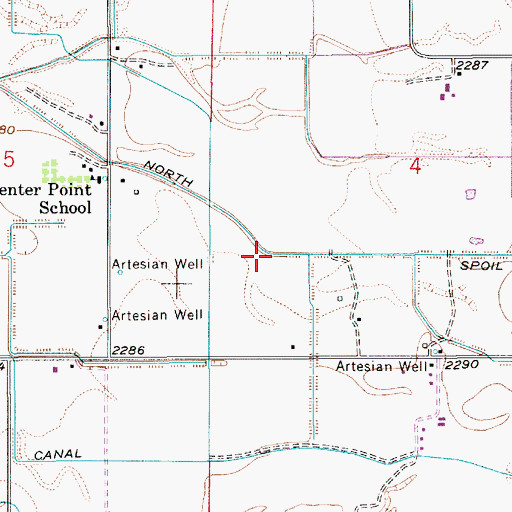 Topographic Map of North Drain, ID