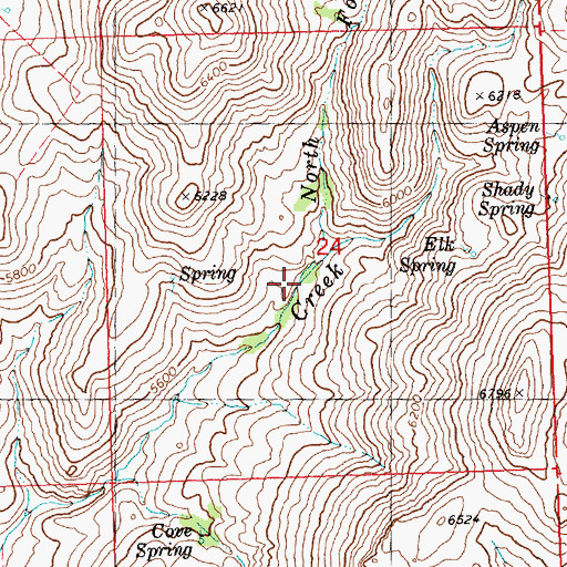 Topographic Map of North Fork Cove Creek, ID
