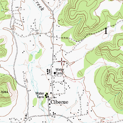 Topographic Map of Day School Wash, AZ