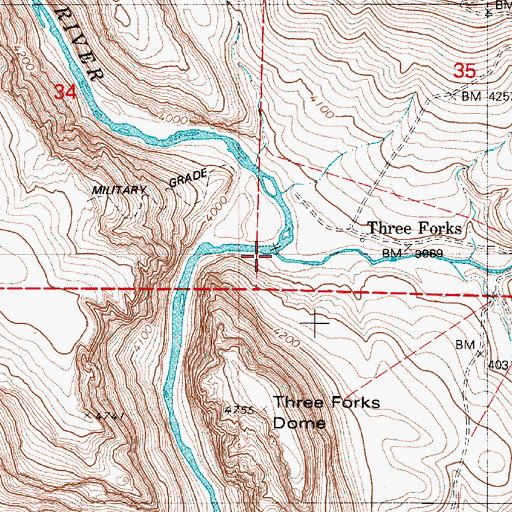 Topographic Map of North Fork Owyhee River, OR