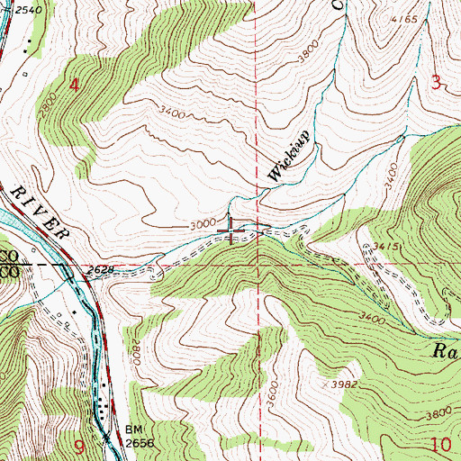 Topographic Map of North Fork Rattlesnake Creek, ID