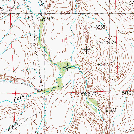 Topographic Map of North Fork Salmon Falls Creek, NV