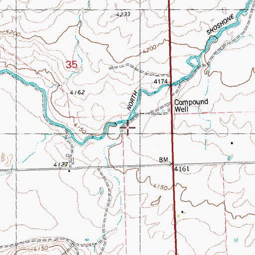 Topographic Map of North Gooding Canal, ID