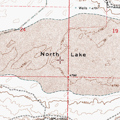 Topographic Map of North Lake, ID
