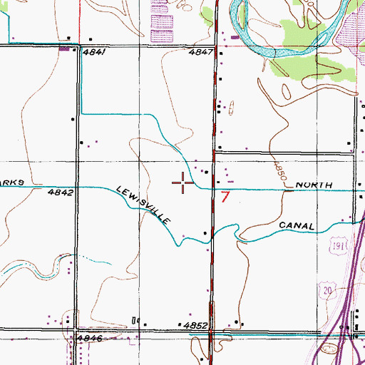 Topographic Map of North Rigby Canal, ID