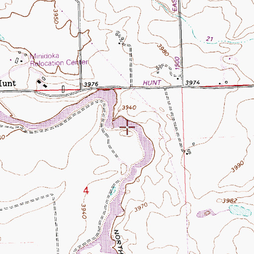Topographic Map of North Side Main Canal, ID