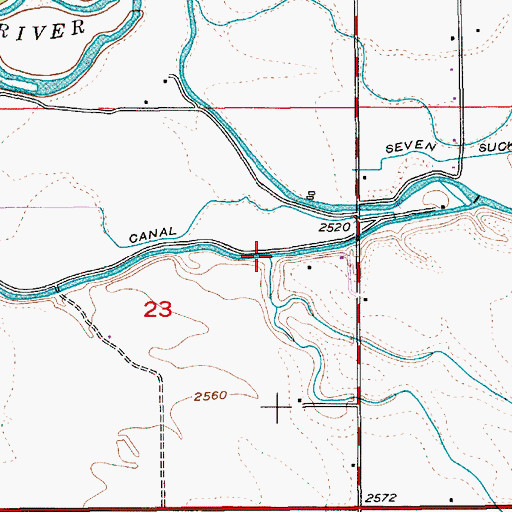 Topographic Map of North Slough, ID