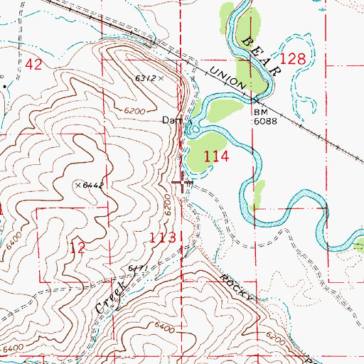 Topographic Map of North Willow Creek, WY