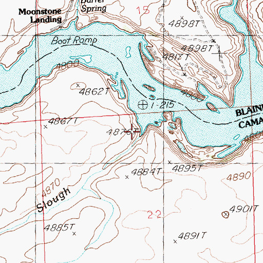 Topographic Map of Northside Slough, ID