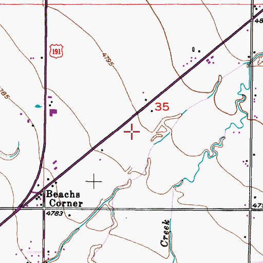 Topographic Map of Norton Ditch, ID