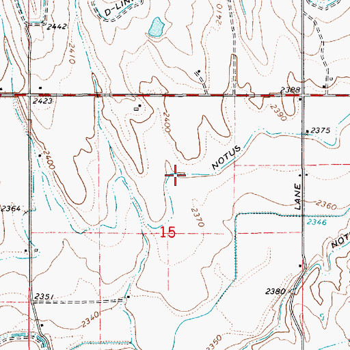 Topographic Map of Notus Canal, ID