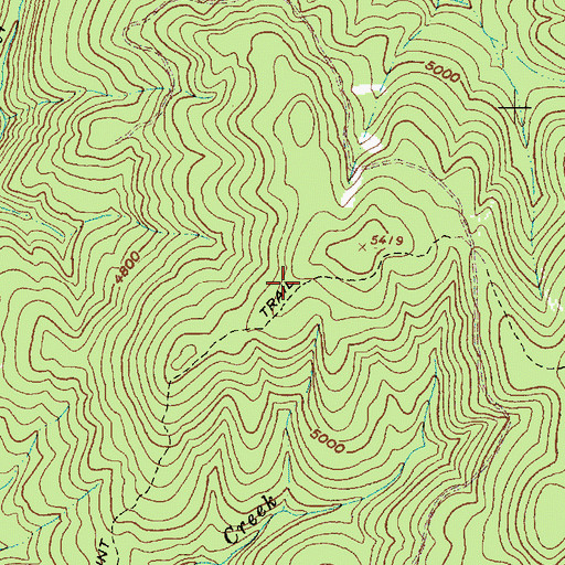 Topographic Map of Nugget Point Trail, ID