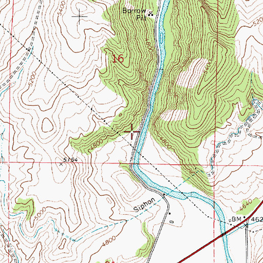 Topographic Map of Oneida Narrows, ID