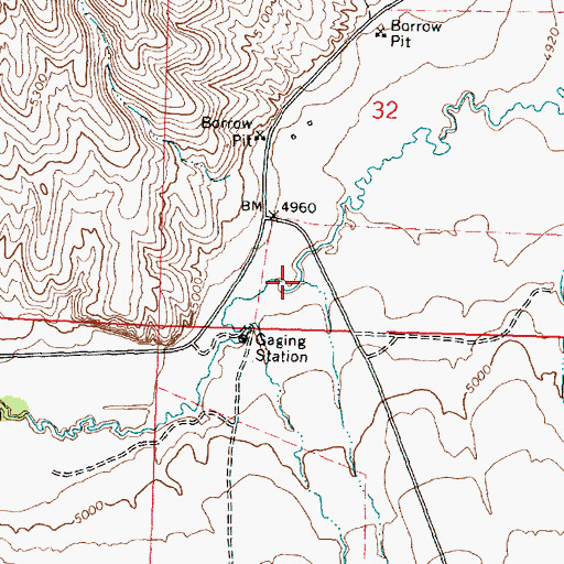 Topographic Map of Onemile Creek, ID