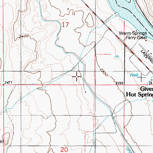 Topographic Map of Opalene Ditch, ID