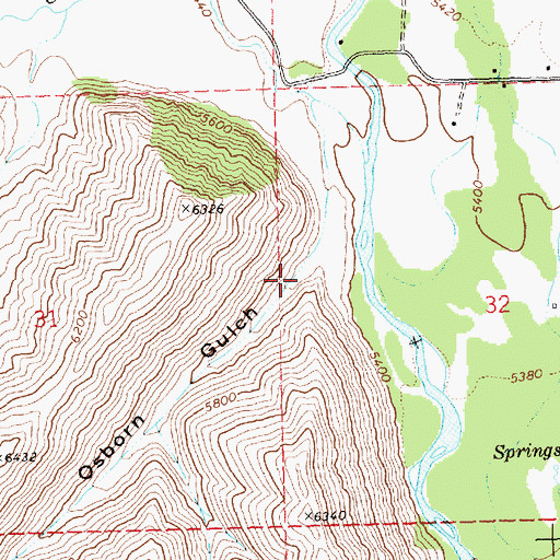 Topographic Map of Osborn Gulch, ID