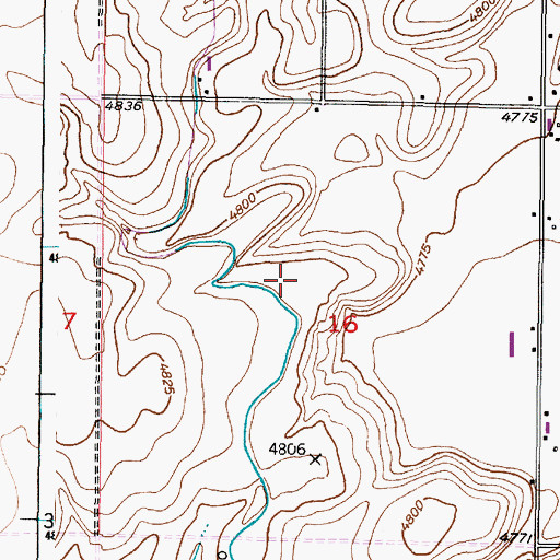 Topographic Map of Osgood Canal, ID