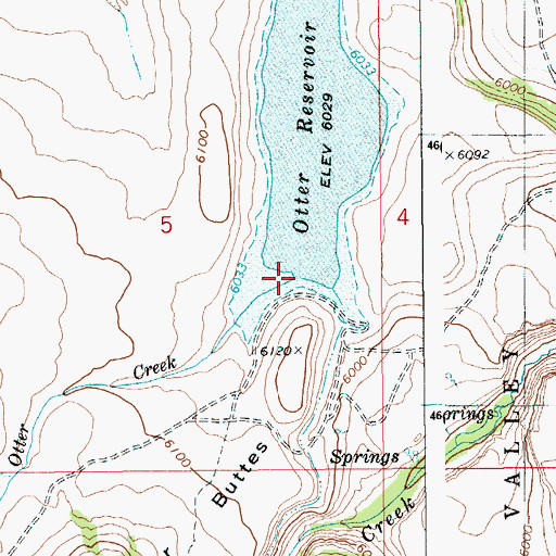 Topographic Map of Otter Creek, ID